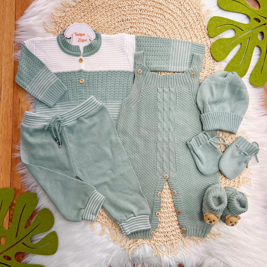  Kit Algodão Doce - Verde com Ursinho